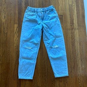 Girl’s Gap High Rise Barrel Jeans light wash sz 10